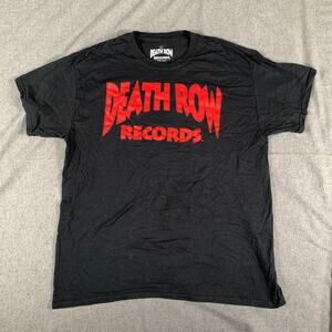 Deathrow Records Shirt Adult Large Black Casual T Shirt Mens